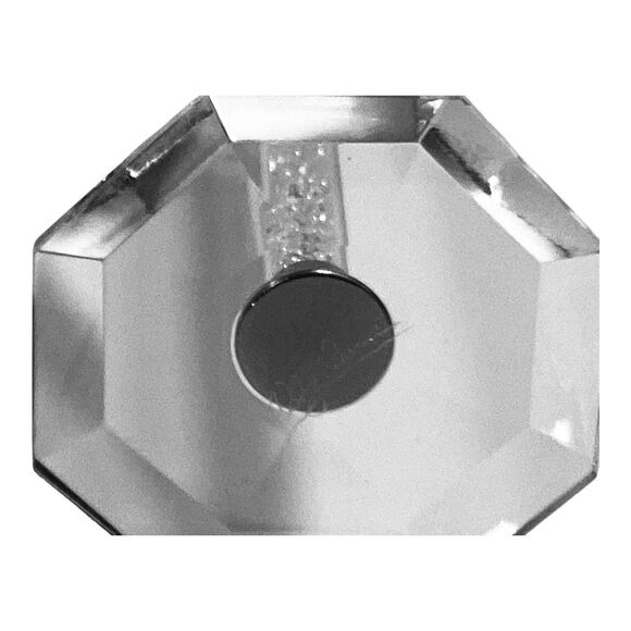 Oleg Cassini Pair Sparkle Glitter Candle Sticks Signed 6in - Picture 5 of 6